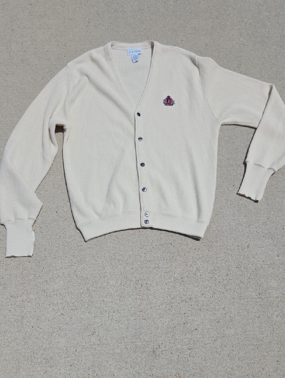 IZOD Vintage Button-Up V-Neck Cardigan Sweater Sz Lg